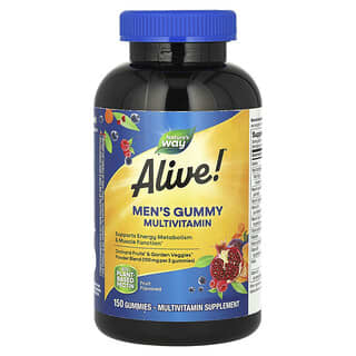 Nature's Way, Alive! жевательные мультивитамины для мужчин, со вкусом фруктов, 150 жевательных таблеток