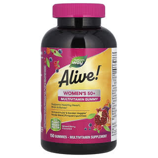 ناتشرز واي‏, Alive! علكة فيتامينات متعددة للنساء +50 ، خليط التوت ، 150 علكة