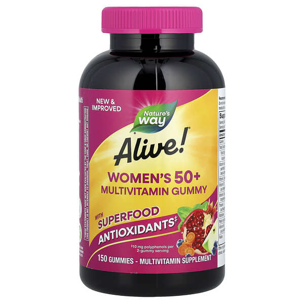 Nature's Way Alive!® Women's 50+ Multivitamin Gummy, Mixed Berry, 150 Gummies