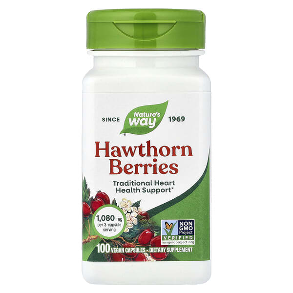 Hawthorn Berries, 100 Vegan Capsules (360 mg per Capsule)