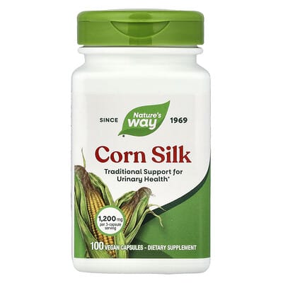 Nature's Way, Corn Silk, 100 Vegan Capsules (400 mg per capsule)
