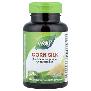 Nature's Way, Corn Silk, 100 Vegan Capsules (400 mg per Capsule)