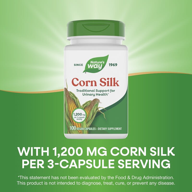 Corn Silk, 100 Vegan Capsules (400 mg per Capsule)