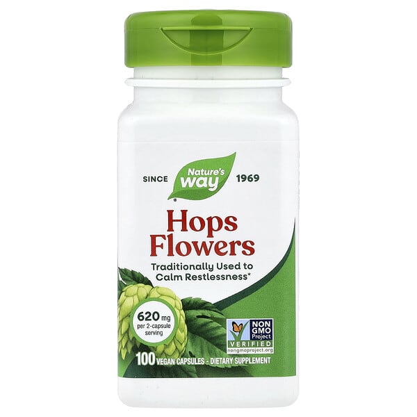 Nature's Way, 홉꽃, 베지 캡슐 100정(캡슐 1정당 310mg)