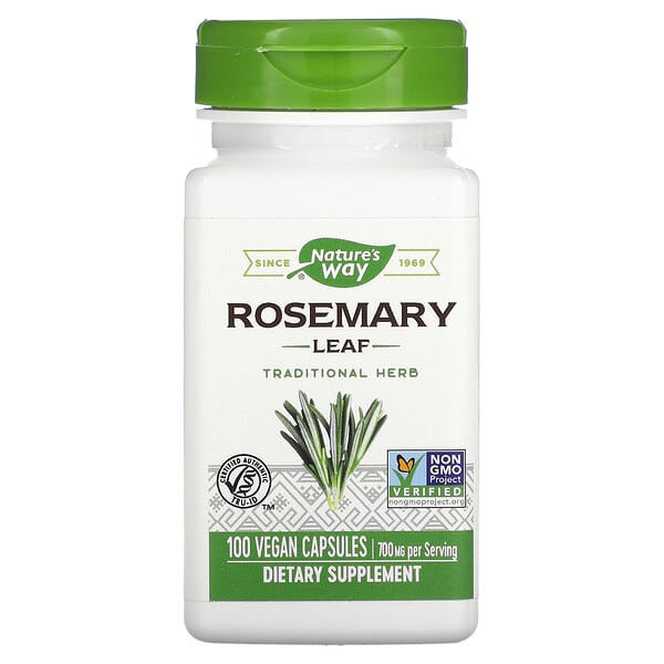 Nature's Way, Rosemary Leaf,Rosmarinblatt, 350 mg, 100 vegane Kapseln