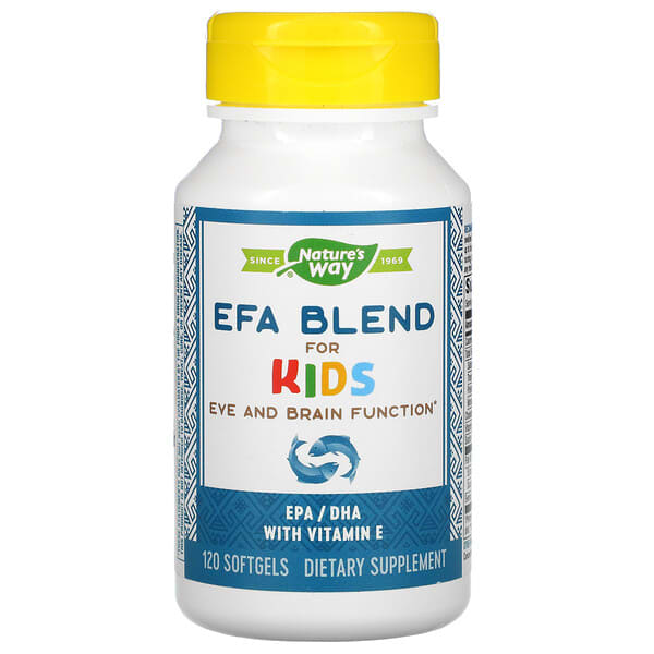 Nature's Way, Mezcla de ácidos grasos esenciales para niños, 120 cápsulas blandas