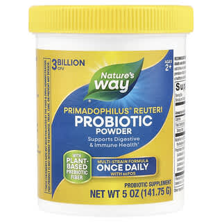 Nature's Way, Primadophilus® Reuteri Probiotic Powder, Ages 2+, 3 Billion CFU, 5 oz (141.75 g)