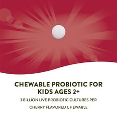 Nature's Way, Primadophilus® 兒童，2-12 歲，櫻桃味，30 億 CFU，30 片咀嚼片