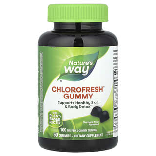 Nature's Way, Chlorofresh® Gummy, Orchard Fruit, 100 mg, 60 Gummies (50 mg per Gummy)