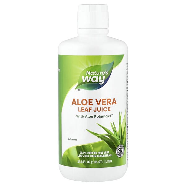Nature's Way, Aloe Vera Leaf Juice, Unflavored, 33.8 fl oz (1 L) — product photo 1