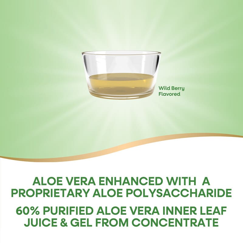 Aloe Vera Leaf Juiceand Inner Leaf Gel, with Aloe Polymax+, Wild Berry,  33.8 fl oz (
