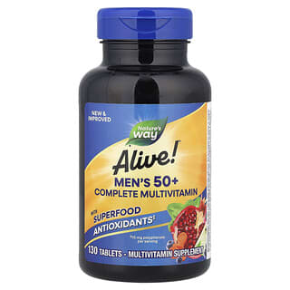 Nature's Way, Alive! Men's 50+ Complete Multivitamin, 130 Tablets