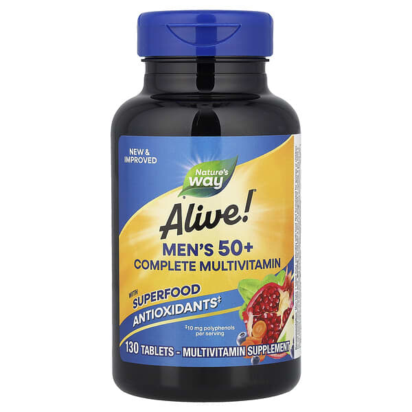 Nature's Way, Alive!® Men's 50+ Complete Multivitamin, 130 Tablets — product photo 1