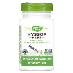 Nature's Way, Hyssop Herb, 450 mg, 100 Vegan Capsules (Discontinued Item) 