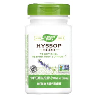 Nature's Way, Hyssop Herb, 450 mg, 100 Vegan Capsules