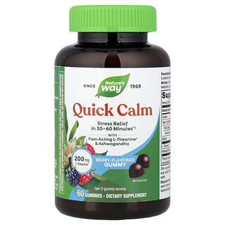 Nature's Way, Quick Calm Gummy, Mixed Berry, 60 Gummies