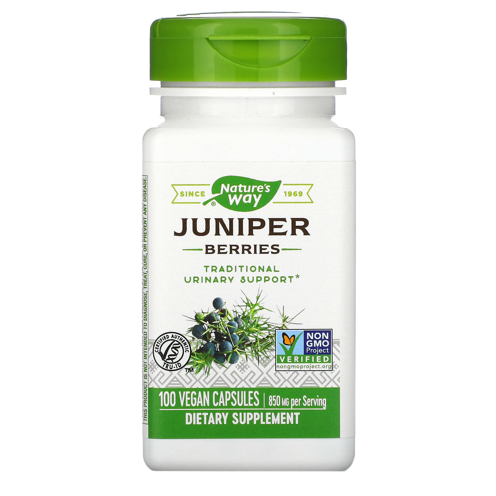 Nature S Way ジュニパーベリー 850mg ヴィーガンカプセル100粒