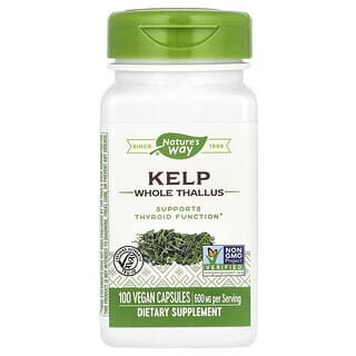 Nature's Way, Kelp, Talo entero, 600 mg, 100 cápsulas veganas