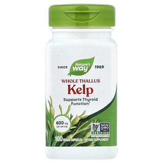Nature's Way, Kelp, talus întreg, 600 mg, 100 capsule vegane