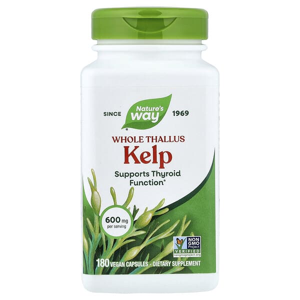 Whole Thallus Kelp, 600 mg, 180 Vegan Capsules