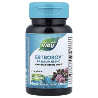 Nature's Way, EstroSoy, Mistura de Alívio da Menopausa, 60 Cápsulas Vegetais