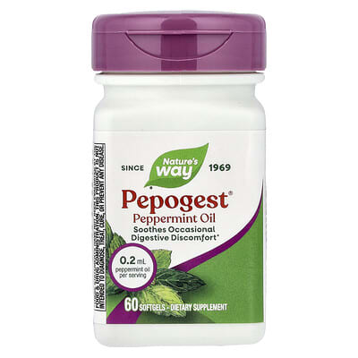 Nature's Way, Pepogest®, Peppermint Oil, 0.2 ml, 60 Softgels