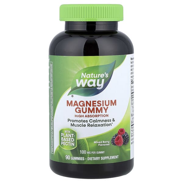 Nature's Way, Magnesium Gummy, Mixed Berry, 100 mg, 90 Gummies — product photo 1
