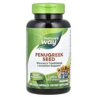 Nature's Way, семена пажитника, 1220 мг, 180 веганских капсул (610 мг в 1 капсуле)
