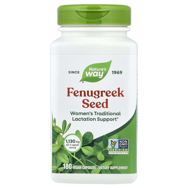 فوائد الحلبة:الحلبــــة Fenugreek فوائدها صحية و افضل سعر في اي هيرب 2 Nature's Way, Fenugreek Seed, 180 Vegan Capsules (565 mg per Capsule)