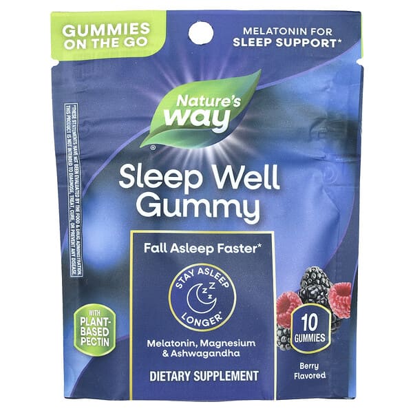 Nature's Way, 睡眠幫助軟糖，漿果味，10 粒軟糖