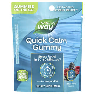 Nature's Way, Quick Calm Gummy, ягодное ассорти, 10 жевательных таблеток