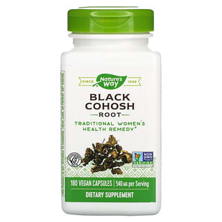 Nature's Way, Black Cohosh Root, Traubensilberkerze, 540 mg, 180 vegane Kapseln