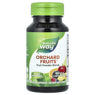 Nature's Way, Orchard Fruits, Mezcla de frutas en polvo, 900 mg, 60 cápsulas veganas (450 mg por cápsula)