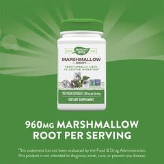 Nature's Way, Marshmallow Root, 480 mg, 100 Vegan Capsules