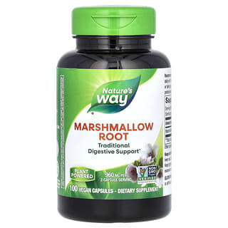 Nature's Way, Akar Marshmallow, 960 mg, 100 Kapsul Vegan (480 mg per Kapsul)