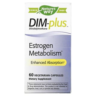 Nature's Way, DIM-Plus, Metabolismo do Estrogênio, 60 Cápsulas Vegetarianas