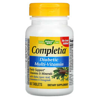 Nature's Way, Completia, Diabetic Multi-Vitamin, 60 Tablets