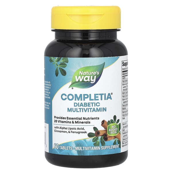 Nature's Way, Conletia, 당뇨병 종합비타민, 60정