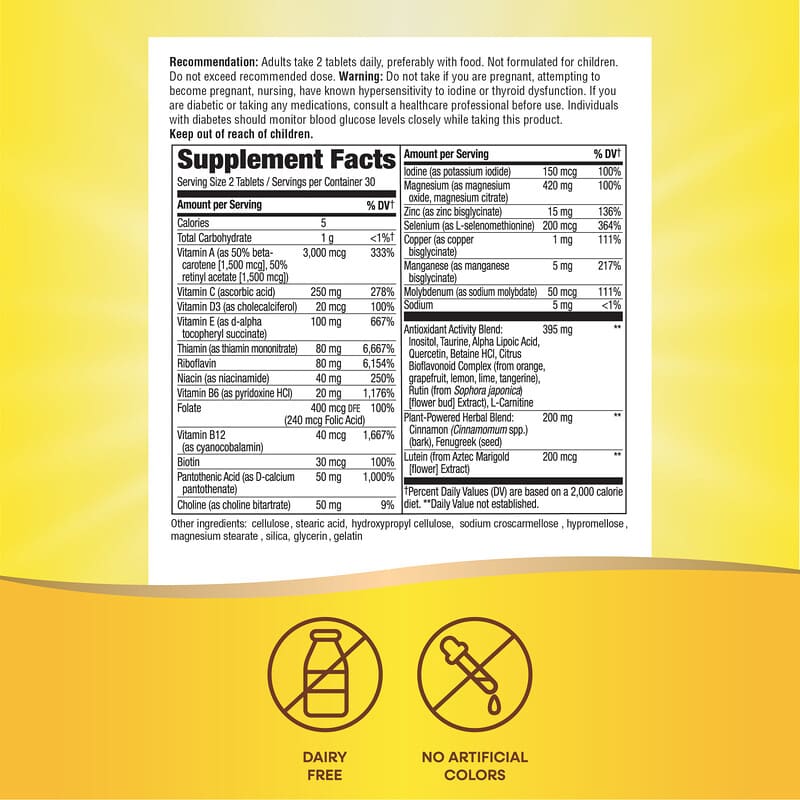 which l-carnitine is in a completia Completia, Diabetic Multivitamin, 60 Tablets