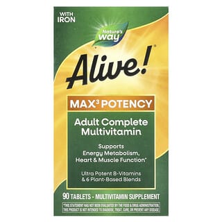 Nature's Way, Alive! Max3 Potency Multivitamin, 90 Tablets