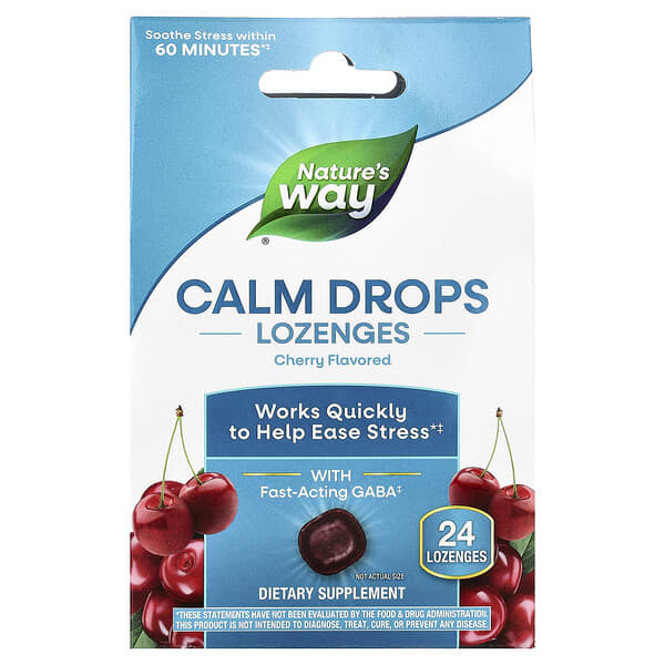 Nature's Way Calm Drops Lozenges, Cherry, 24 Lozenges