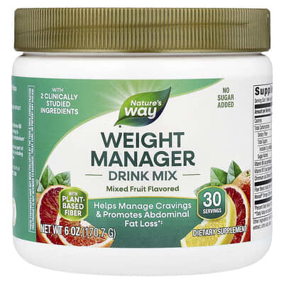 Nature's Way, Weight Manager Drink Mix, Mixed Fruit , 6 oz (170.7 g)