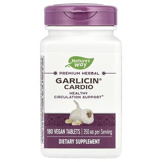 Nature's Way, Garlicin® 心臟健康純素食營養片，350 毫克，180 片裝