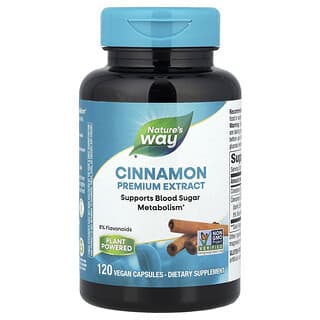 Nature's Way, Cinnamon, Premium Extract, Zimt, Premium-Extrakt, 120 vegane Kapseln