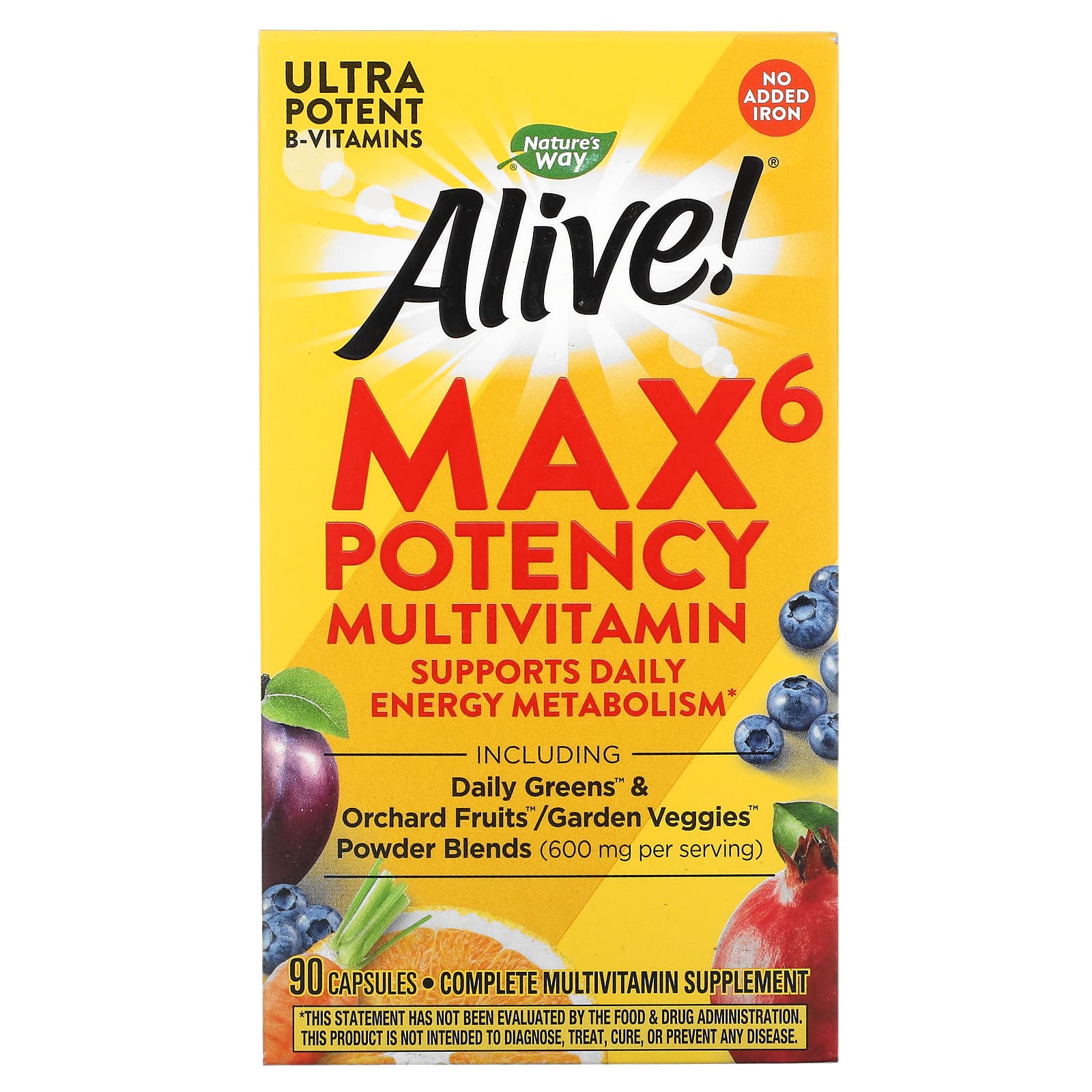 Alive!（アライブ）マックス6デイリー、マルチビタミン、高いサポート 