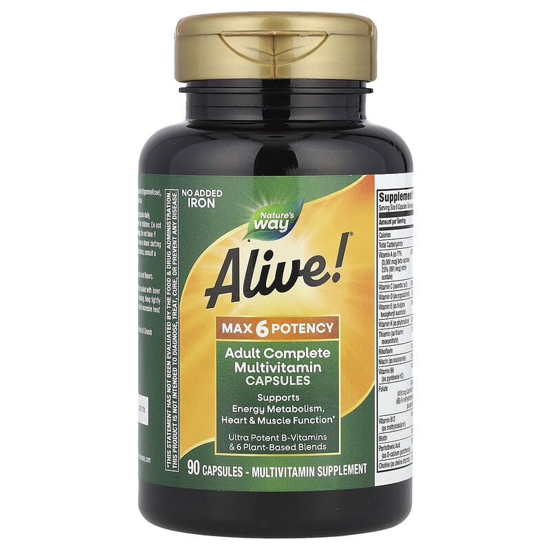 Alive!（アライブ）マックス6デイリー、マルチビタミン、高いサポート