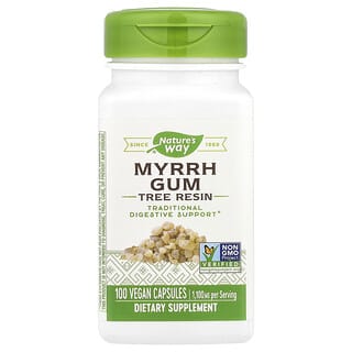 Nature's Way, Goma de mirra, Resina de árbol, 1100 mg, 100 cápsulas veganas (550 mg por cápsula)