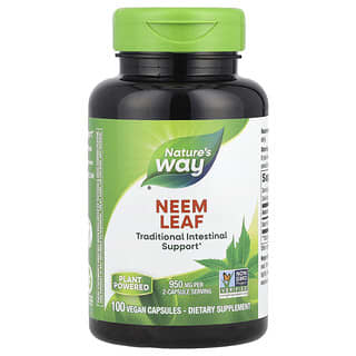 Nature's Way, Neem Leaf, 950 mg, 100 Vegan Capsules (475 mg Per Capsule)