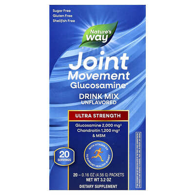 Nature's Way, Chitosan® for Joint Movement, Drink Mix, Extra Strength, Original Flavor, 20 Packets, 0.16 oz (4.56 g) Each