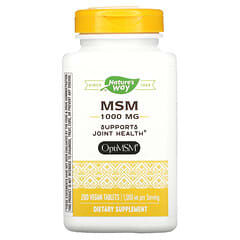 Nature's Way, MSM, 1000 mg, 200 comprimidos veganos